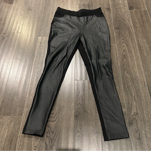 Pants - Black Faux Leather Leggings